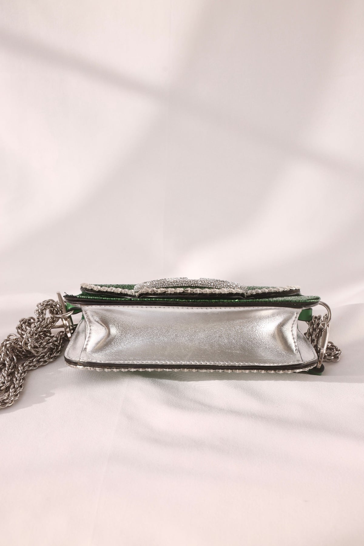 Valentino Garavani Crystal VLOGO Bag - Green