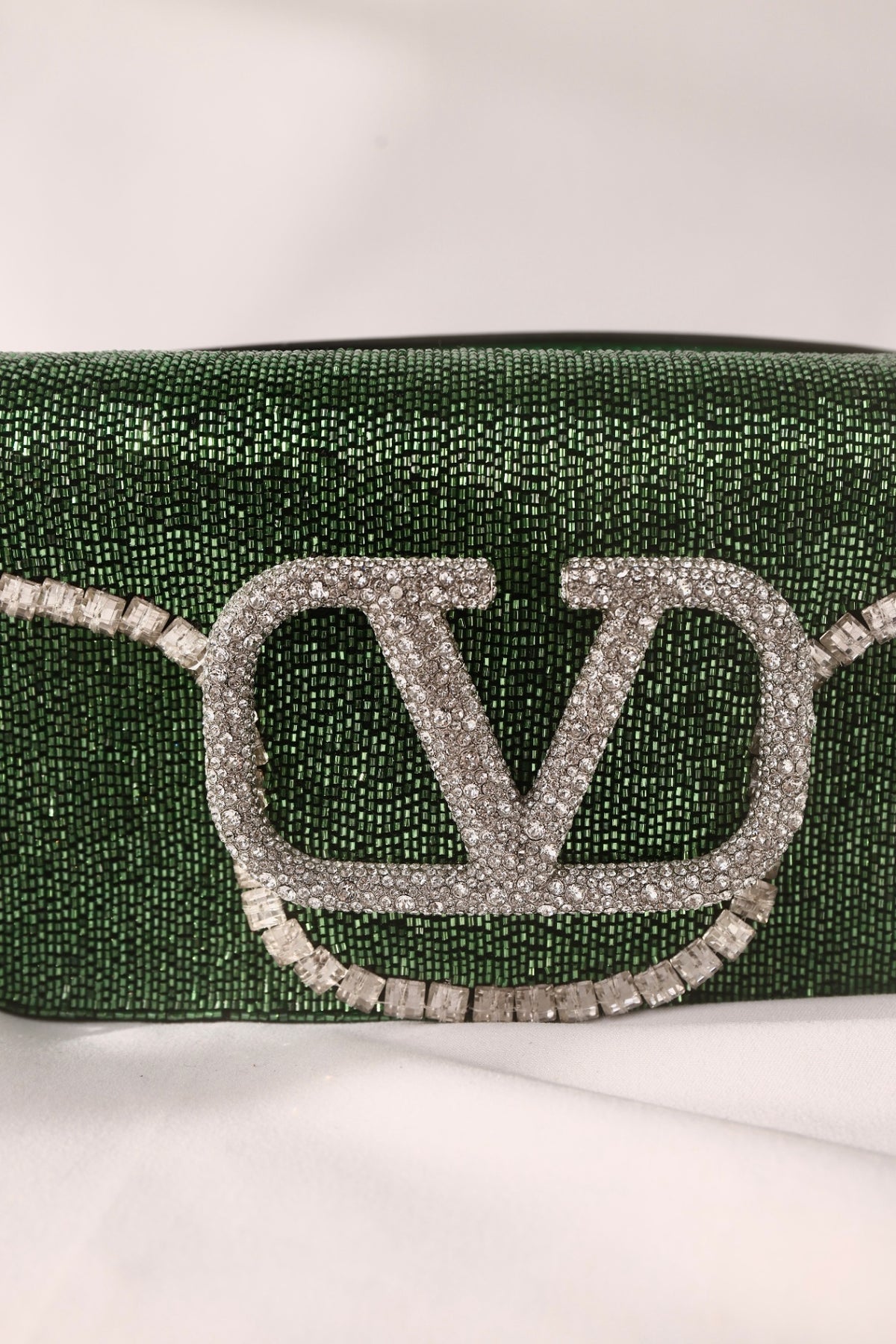 Valentino Garavani Crystal VLOGO Bag - Green