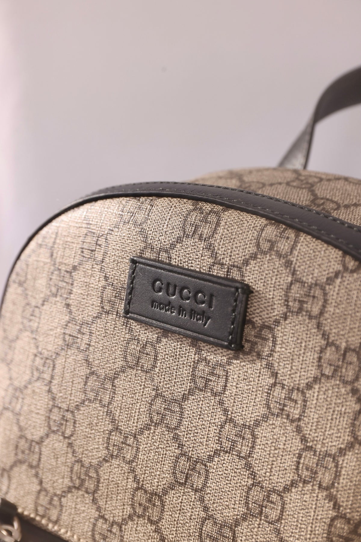 Gucci Backpack GG Supreme Small Beige/Ebony