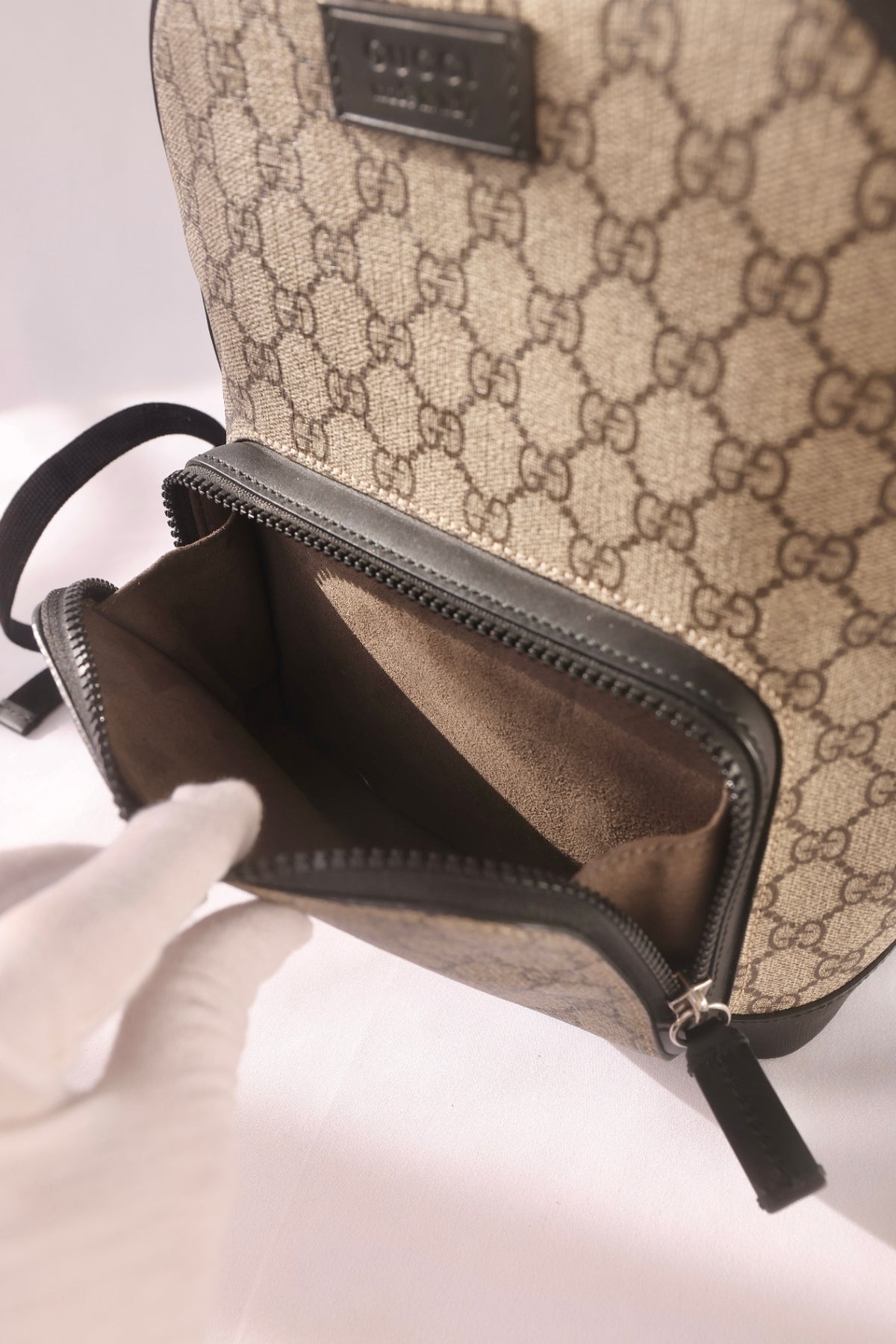 Gucci Backpack GG Supreme Small Beige/Ebony