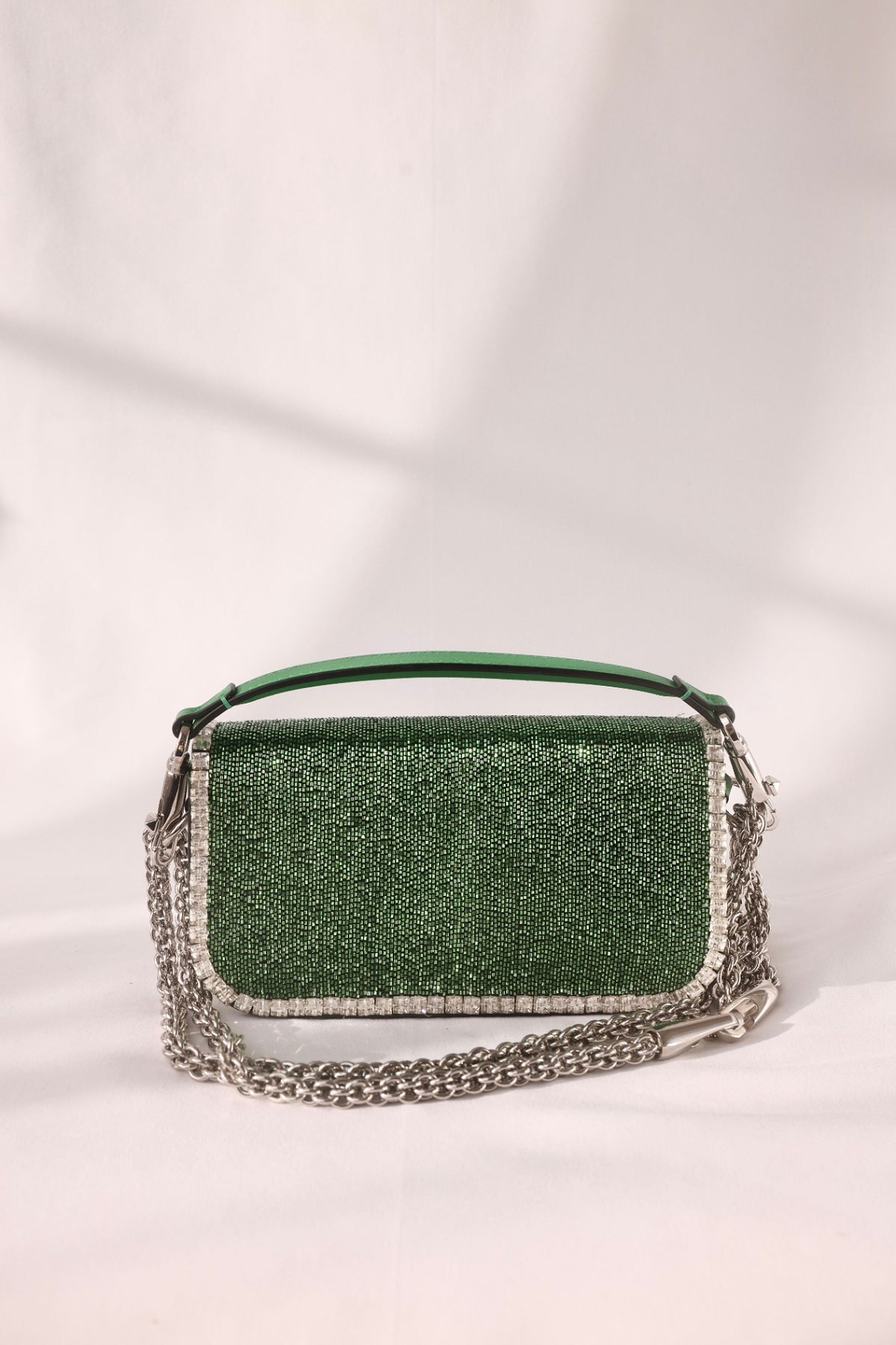 Valentino Garavani Crystal VLOGO Bag - Green