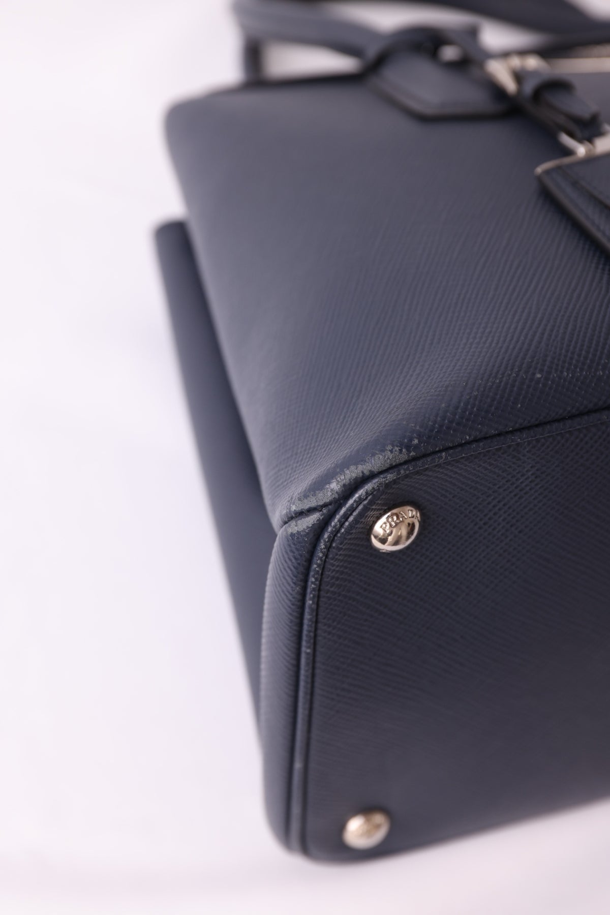 Prada Saffiano Handbag Large Black/Dark Grey