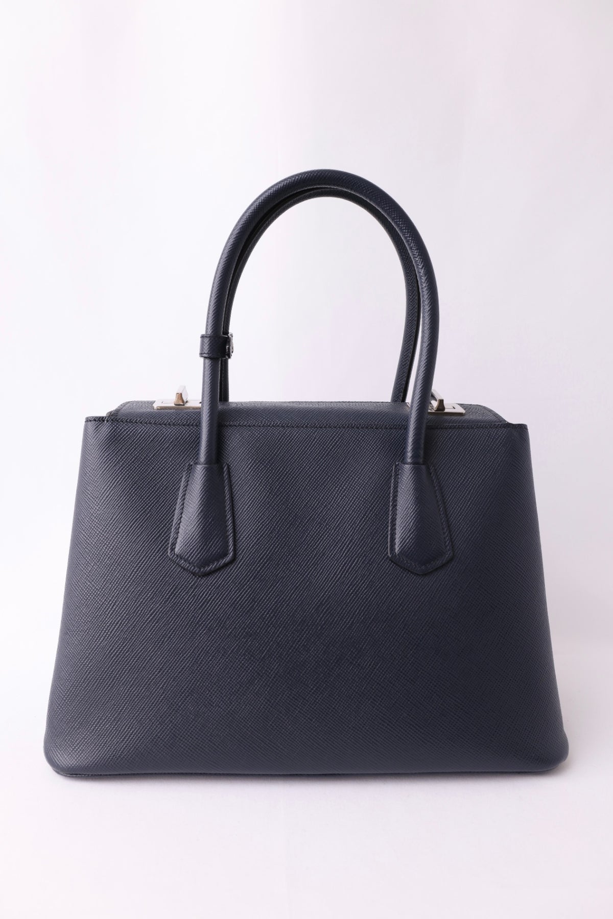 Prada Saffiano Handbag Large Black/Dark Grey