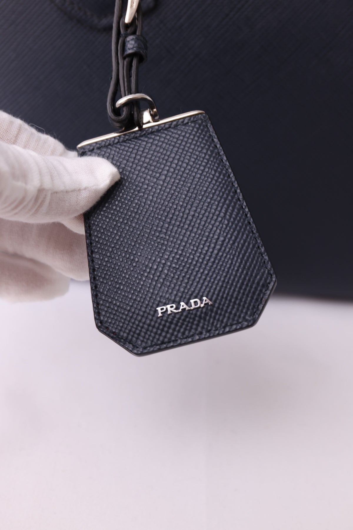 Prada Saffiano Handbag Large Black/Dark Grey