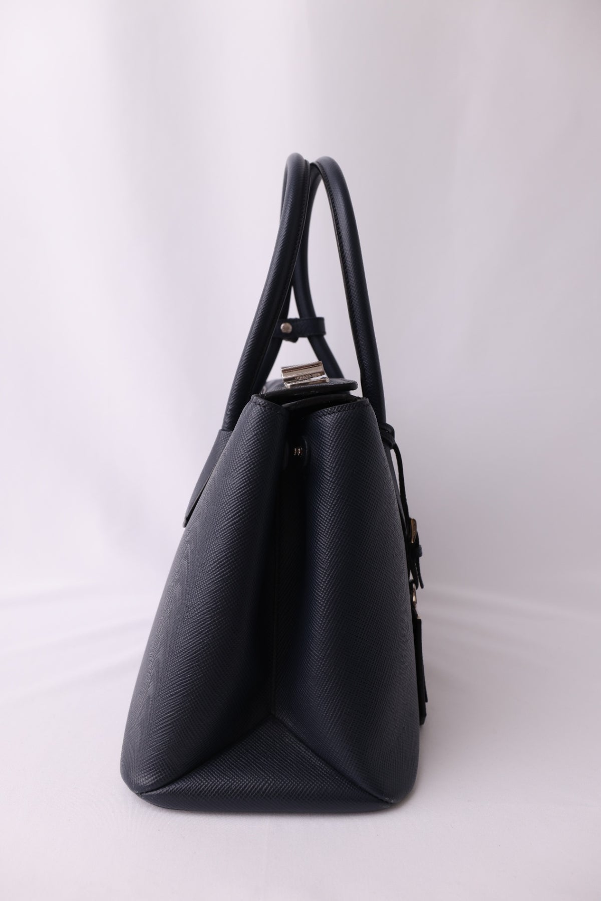 Prada Saffiano Handbag Large Black/Dark Grey