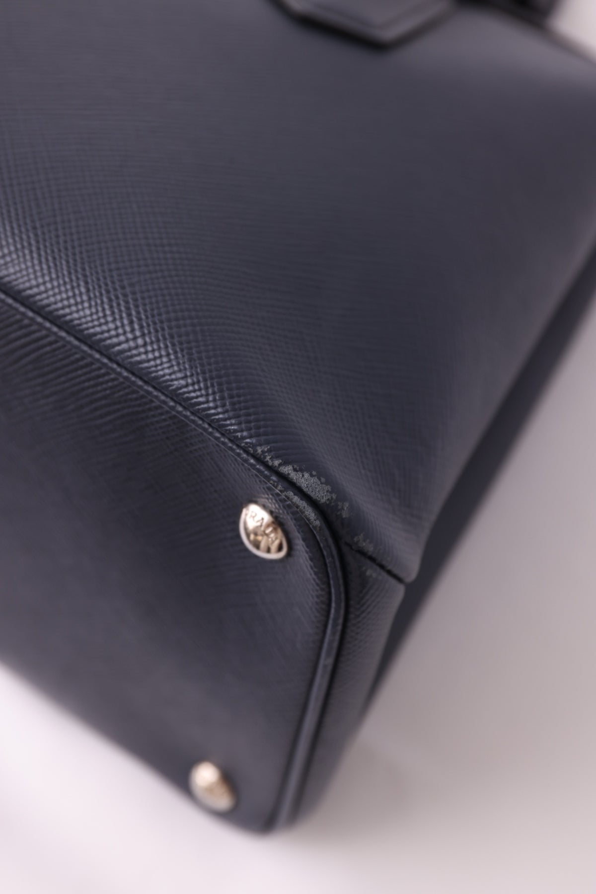 Prada Saffiano Handbag Large Black/Dark Grey