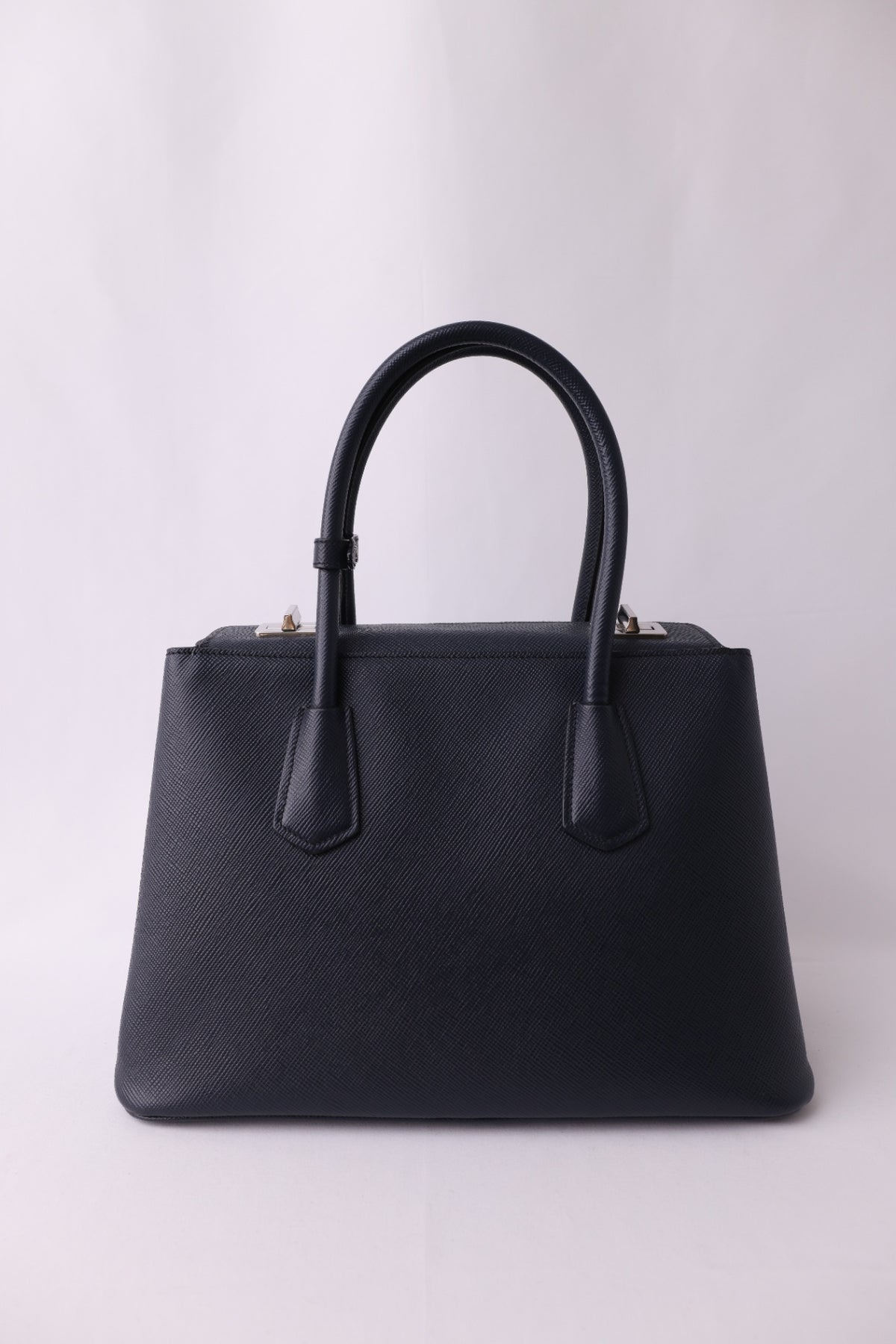 Prada Saffiano Handbag Large Black/Dark Grey