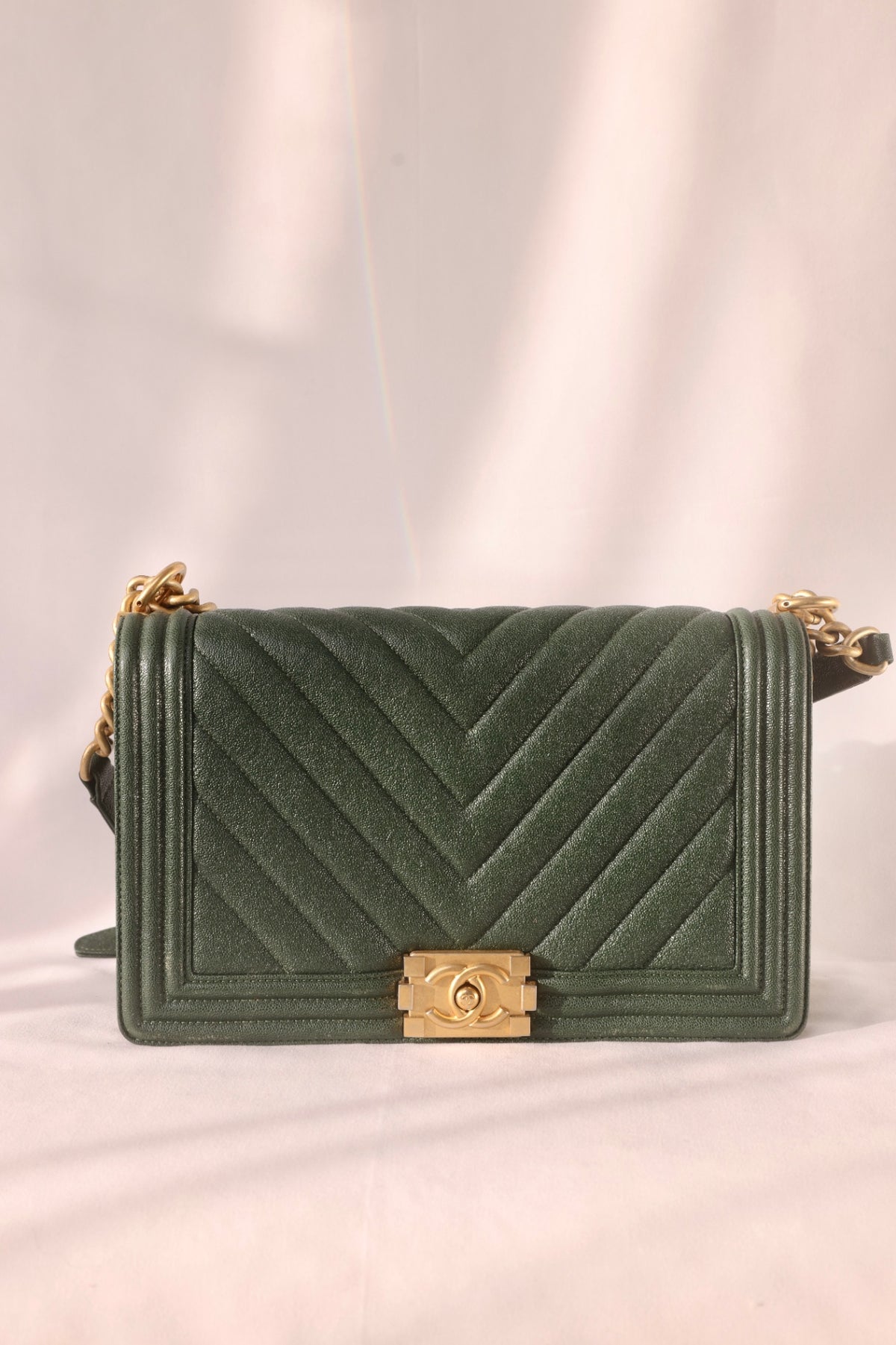 Chanel Medium Boy Bag in Dark Green