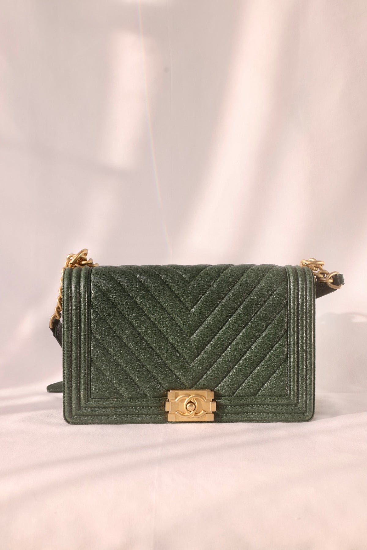 Chanel Medium Boy Bag in Dark Green