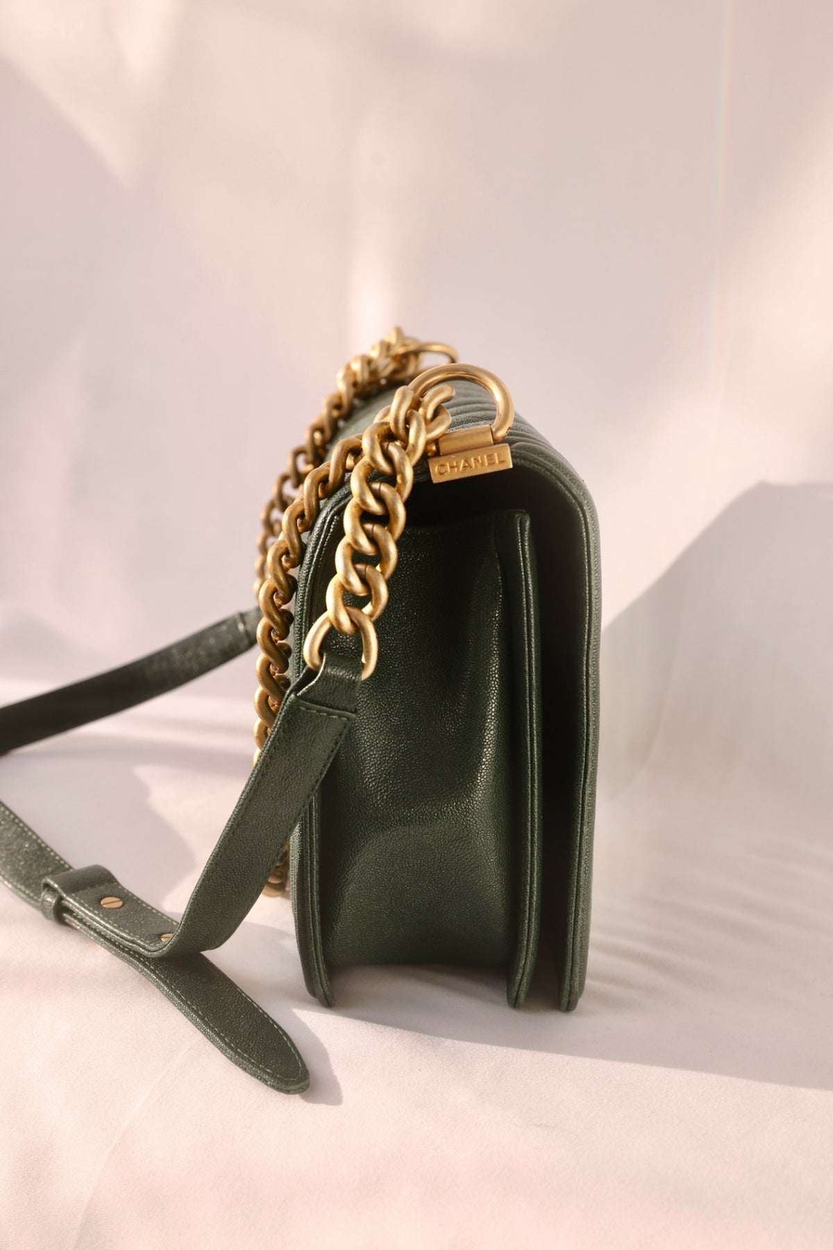 Chanel Medium Boy Bag in Dark Green