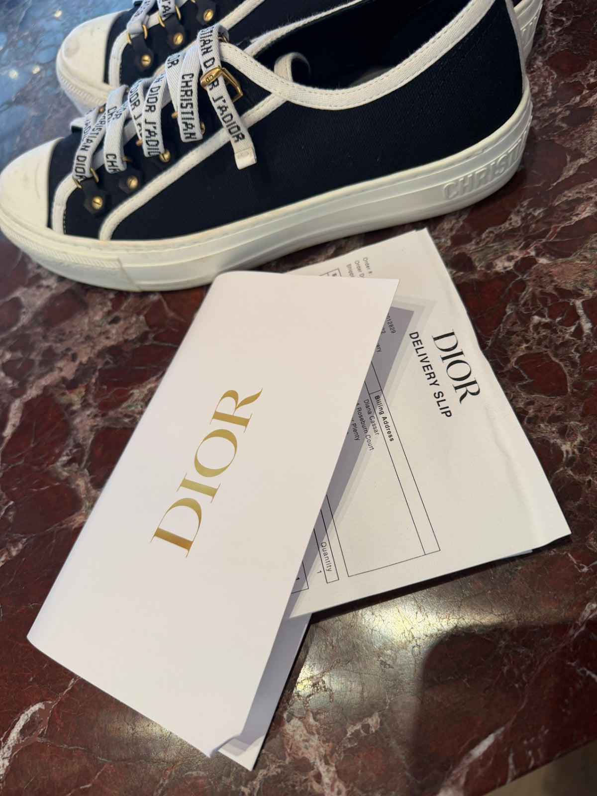 Christian Dior Walk'N'Dior Sneakers 39 Black and White
