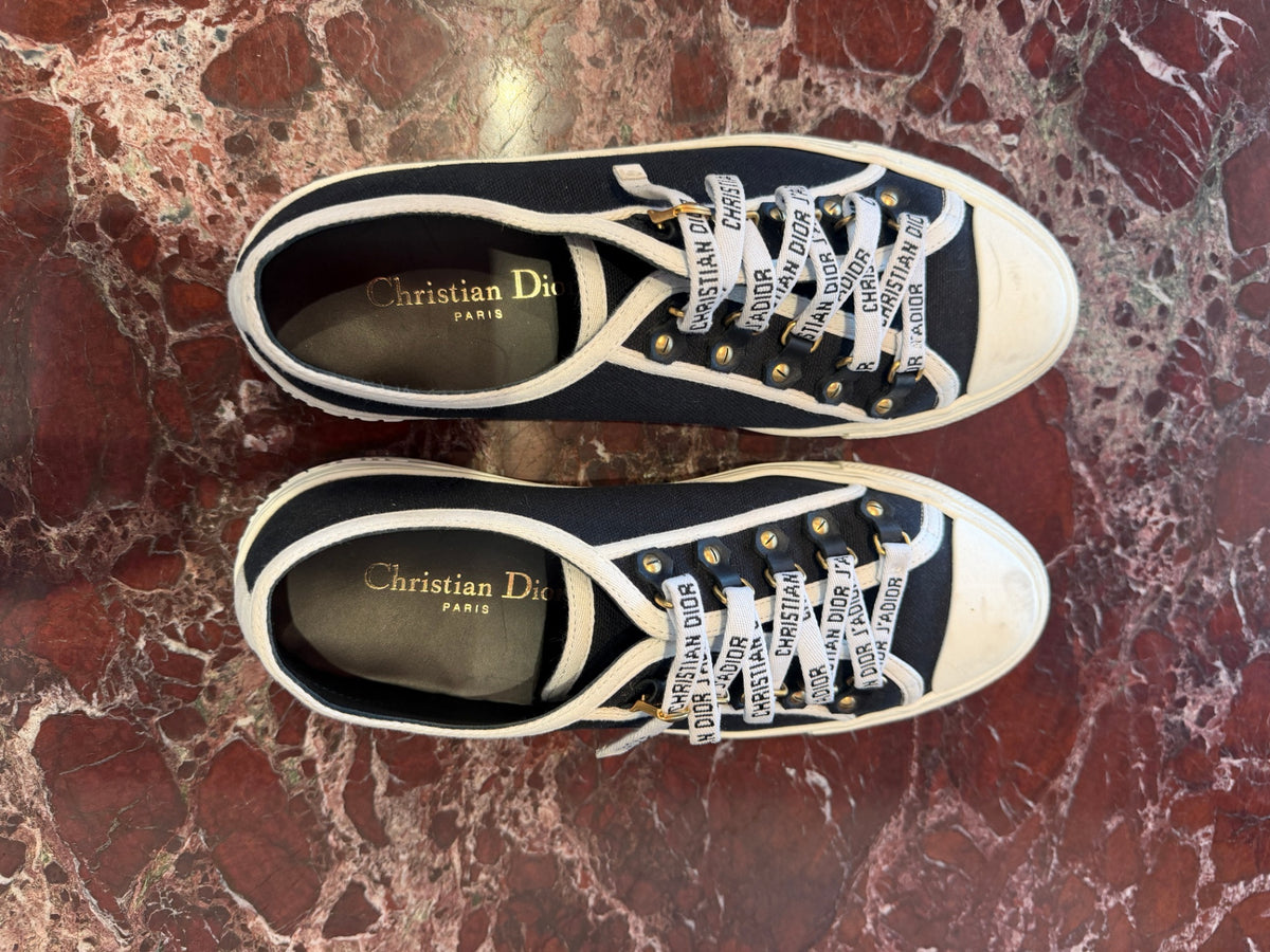 Christian Dior Walk'N'Dior Sneakers 39 Black and White