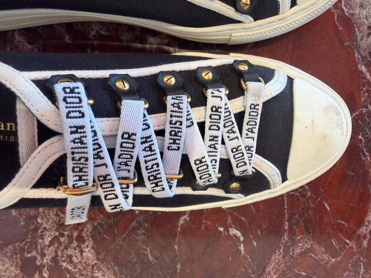 Christian Dior Walk'N'Dior Sneakers 39 Black and White