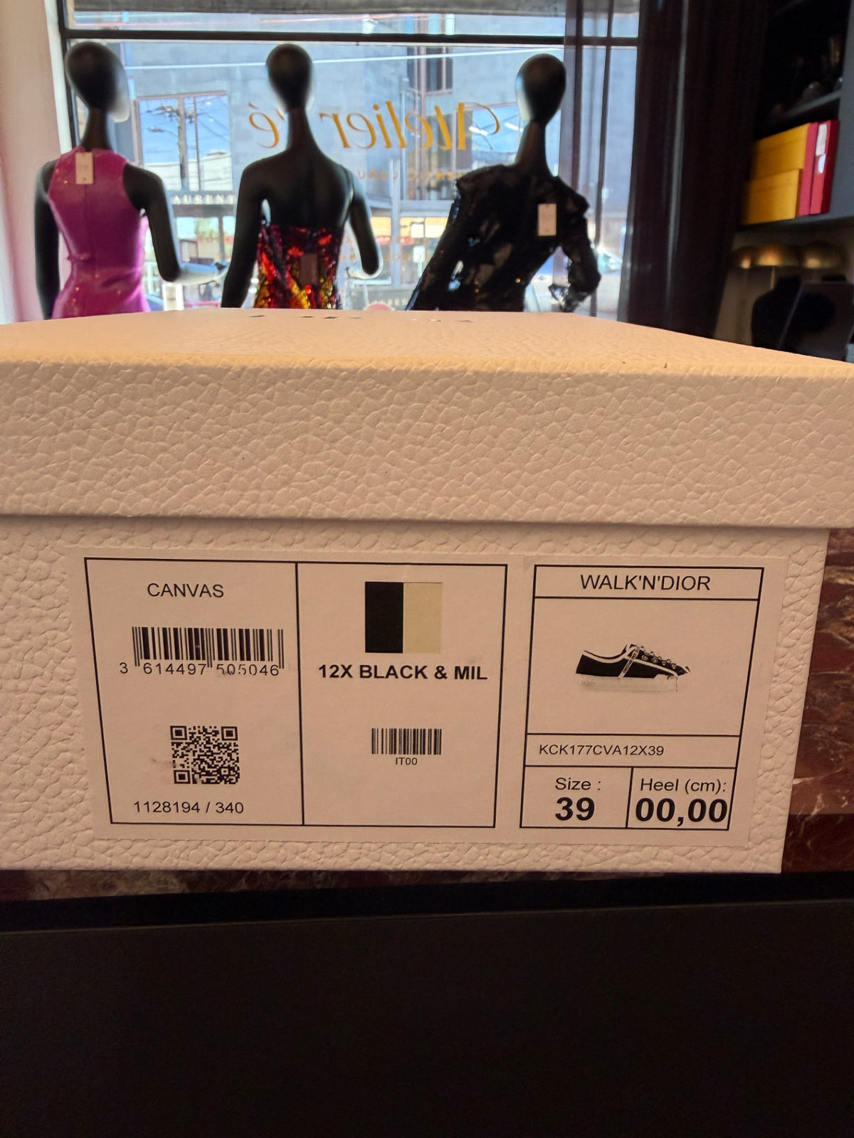 Christian Dior Walk'N'Dior Sneakers 39 Black and White