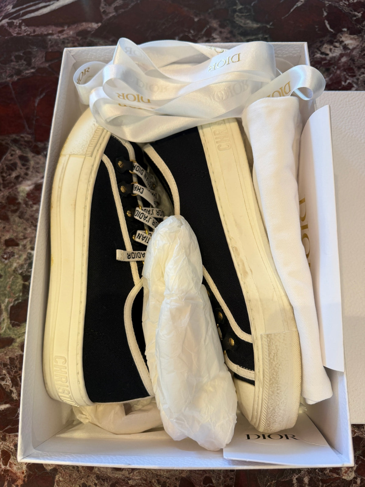 Christian Dior Walk'N'Dior Sneakers 39 Black and White