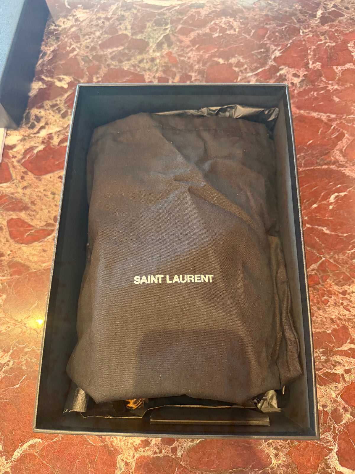 Saint Laurent Leopard Print Calf Hair Penny Loafers in 39